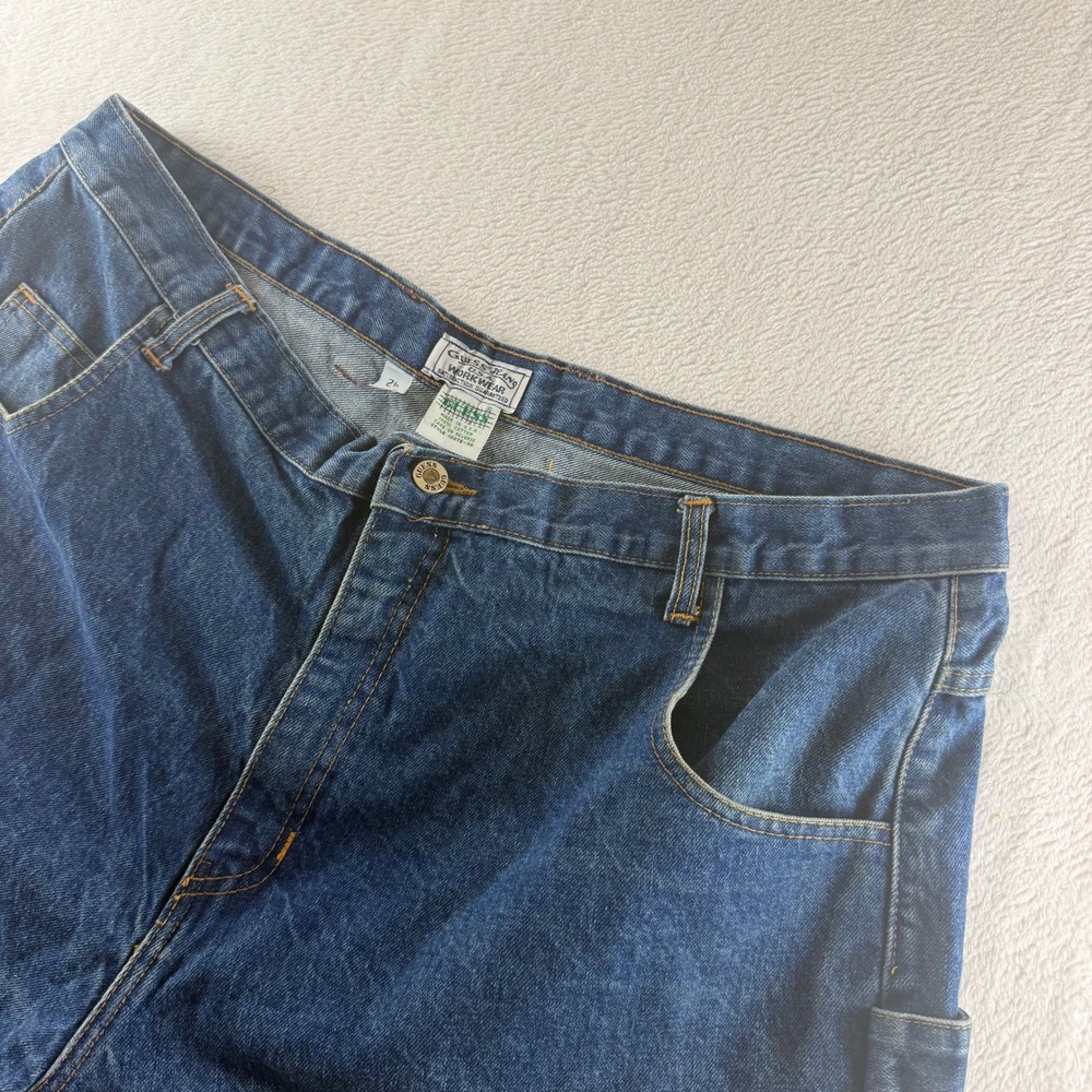 Guess Jeans Workwear Carpenter Blue Denim Mens 42 Vintage Streetwear 80s